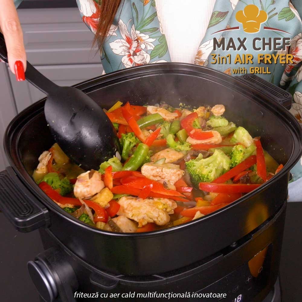 Max Chef Air Fryer 3-in-1 - friteuză cu aer cald multifuncțională inovatoare