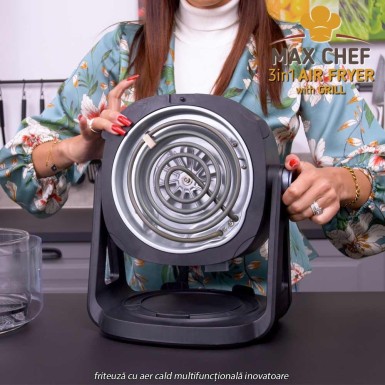 Max Chef Air Fryer 3-in-1 - friteuză cu aer cald multifuncțională inovatoare Max Chef Air Fryer 3-in-1 - friteuză cu aer cald multifuncțională inovatoare