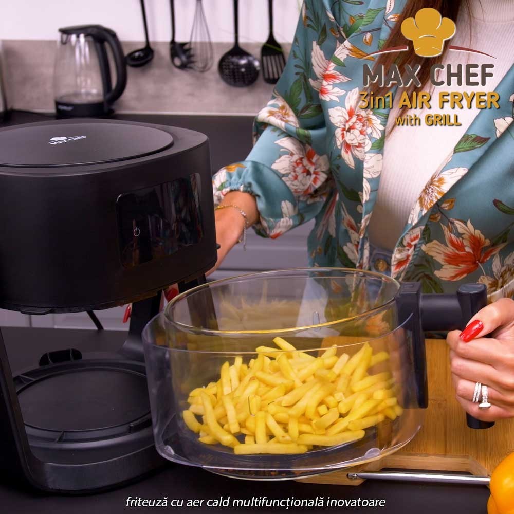Max Chef Air Fryer 3-in-1 - friteuză cu aer cald multifuncțională inovatoare