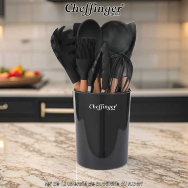 Cheffinger Home UT13 - set de 12 ustensile de bucătărie cu suport Cheffinger Home UT13 - set de 12 ustensile de bucătărie cu suport