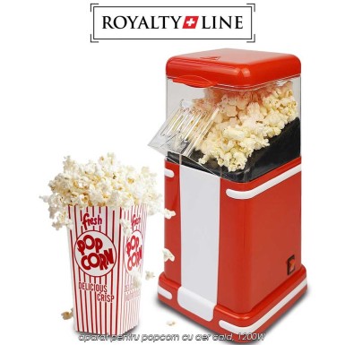 Royalty Line PCM-7305 - aparat pentru popcorn cu aer cald, 1200W Royalty Line PCM-7305 - aparat pentru popcorn cu aer cald, 1200W