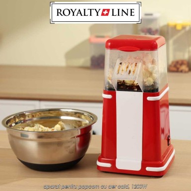 Royalty Line PCM-7305 - aparat pentru popcorn cu aer cald, 1200W Royalty Line PCM-7305 - aparat pentru popcorn cu aer cald, 1200W
