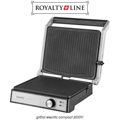 Royalty Line PG-7933 - grătar electric compact 2000W Royalty Line PG-7933 - grătar electric compact 2000W