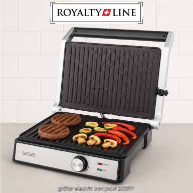 Royalty Line PG-7933 - grătar electric compact 2000W Royalty Line PG-7933 - grătar electric compact 2000W