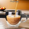Cheffinger Home G15 - set 2 pahare termo cu pereți dubli din sticlă și mâner