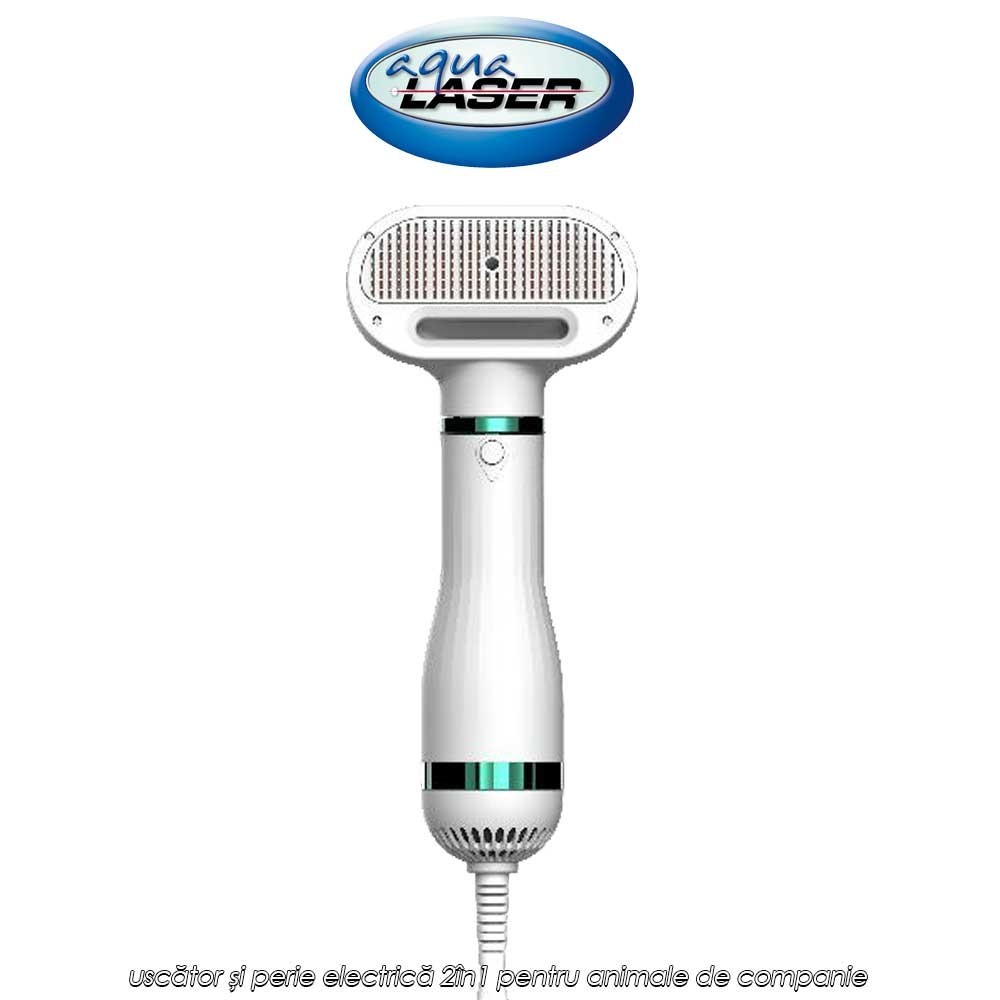 Aqua Laser 2 în 1 Pet Hair Dryer and Brush - uscător și perie electrică 2în1 pentru animale de companie