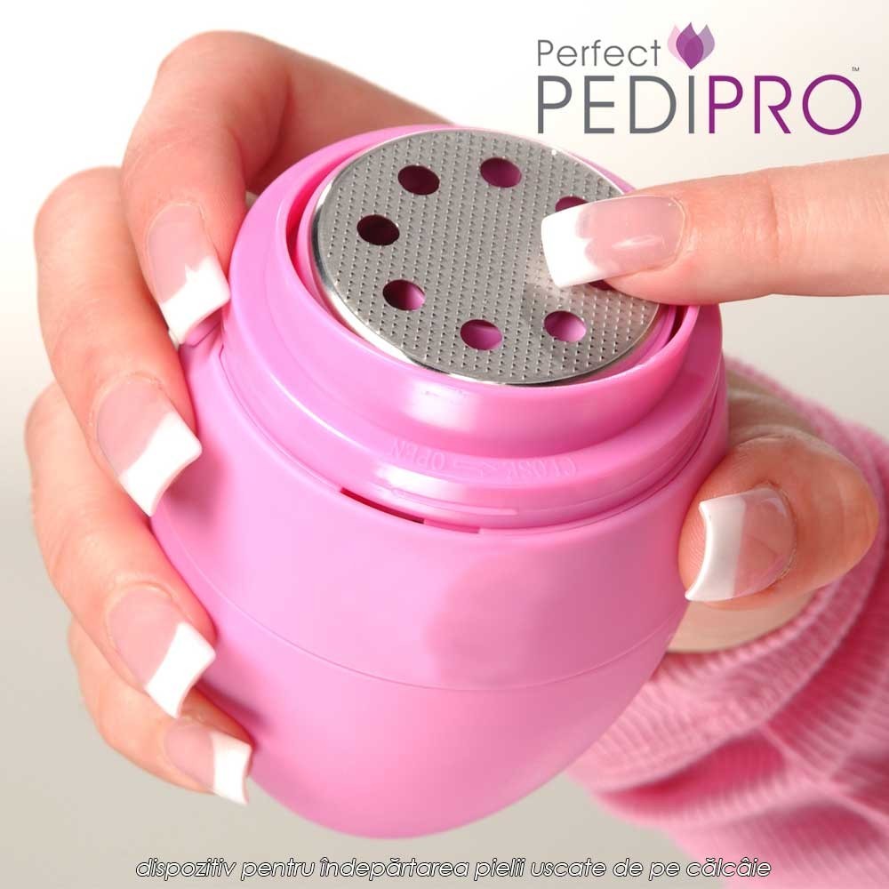 Perfect Pedi Pro - dispozitiv pentru indepartarea pielii uscate de pe calcaie Perfect Pedi Pro - dispozitiv pentru indepartarea pielii uscate de pe calcaie