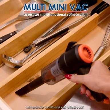 Multi Mini Vac - mini aspirator multifuncțional, reîncărcabil Multi Mini Vac - mini aspirator multifuncțional, reîncărcabil