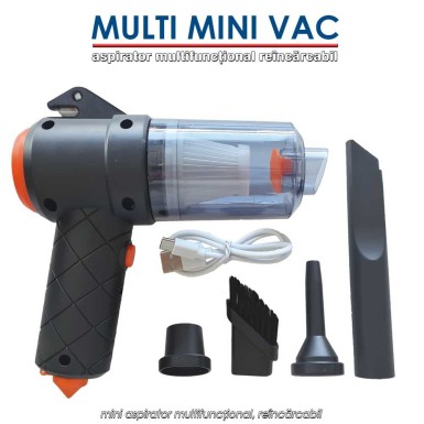 Multi Mini Vac - mini aspirator multifuncțional, reîncărcabil Multi Mini Vac - mini aspirator multifuncțional, reîncărcabil