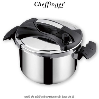 Cheffinger Home PC6-22  - oală de gătit sub presiune din inox de 6L