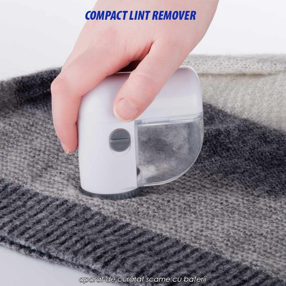 Compact Lint Remover - aparat de curățat scame cu baterii Compact Lint Remover - aparat de curățat scame cu baterii