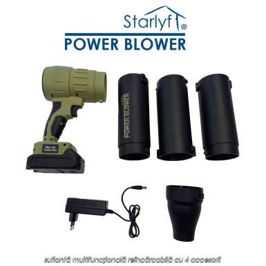 Starlyf Power Blower - suflantă multifuncțională reîncărcabilă cu 4 accesorii Starlyf Power Blower - suflantă multifuncțională reîncărcabilă cu 4 accesorii