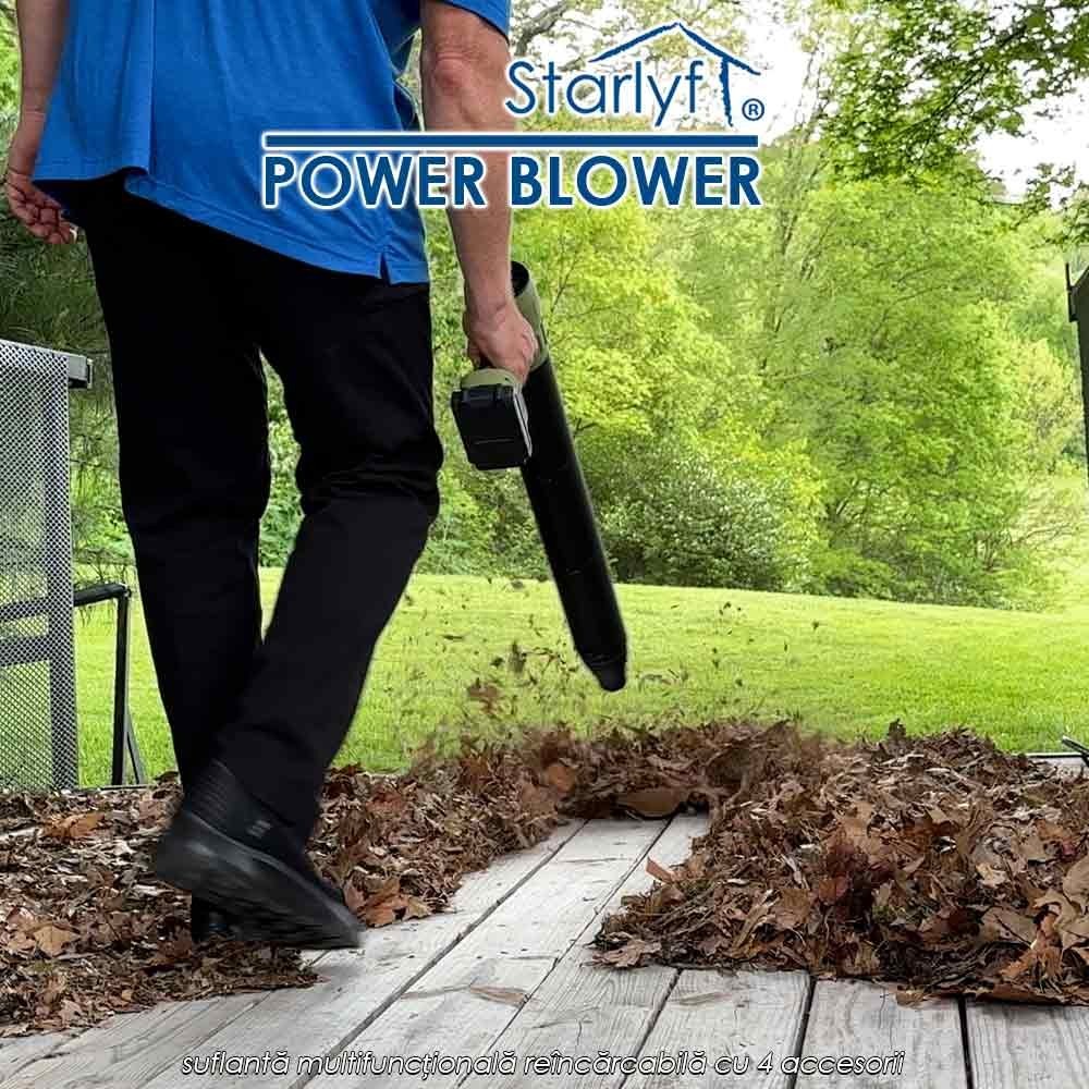 Starlyf Power Blower - suflantă multifuncțională reîncărcabilă cu 4 accesorii