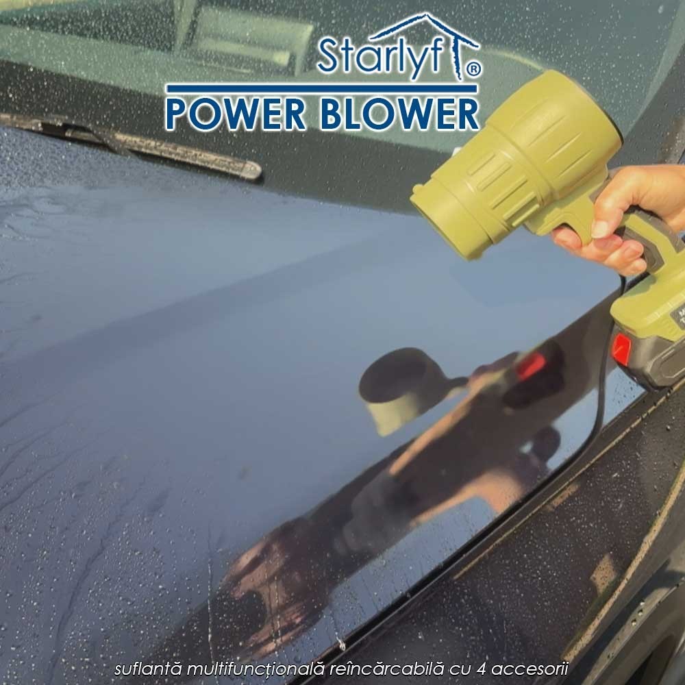 Starlyf Power Blower - suflantă multifuncțională reîncărcabilă cu 4 accesorii