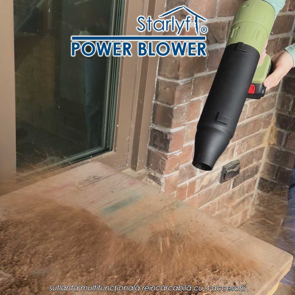 Starlyf Power Blower - suflantă multifuncțională reîncărcabilă cu 4 accesorii