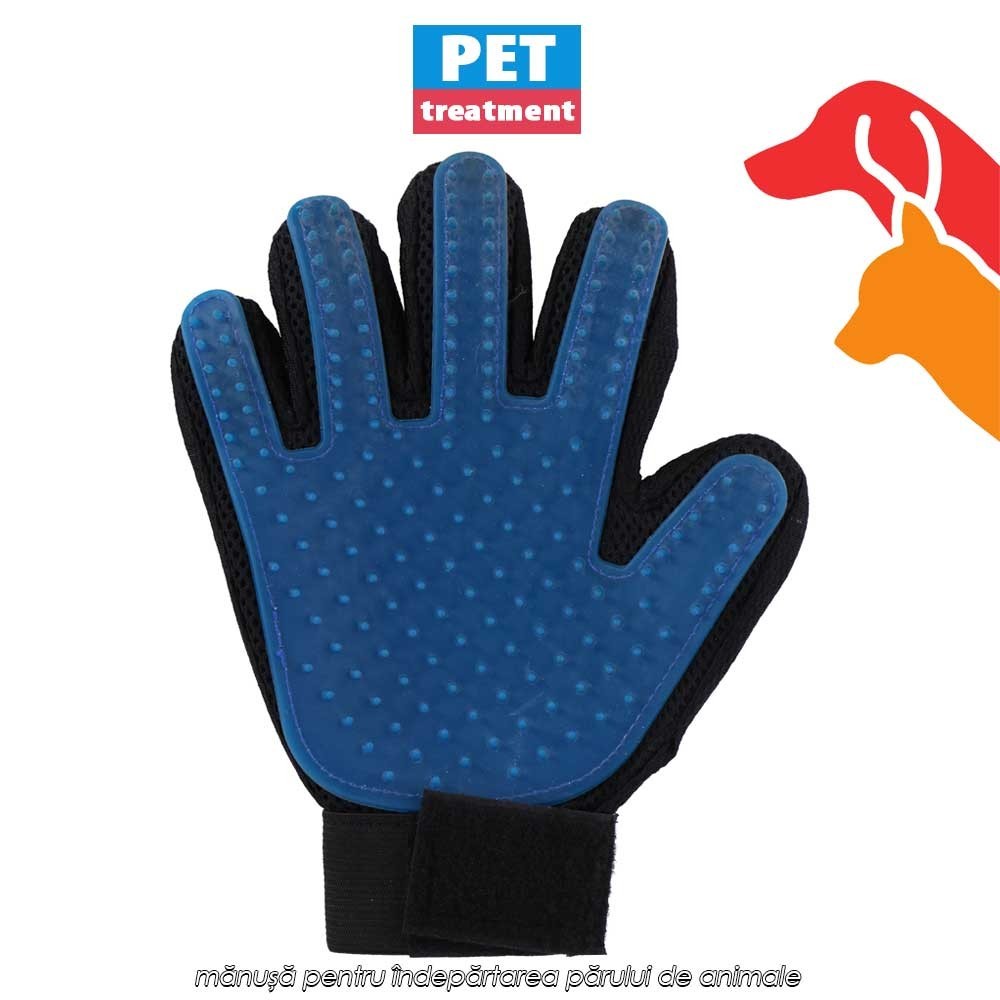 Pet Treatment Pet Hair Removal Glove - mănușă pentru îndepărtarea părului de animale