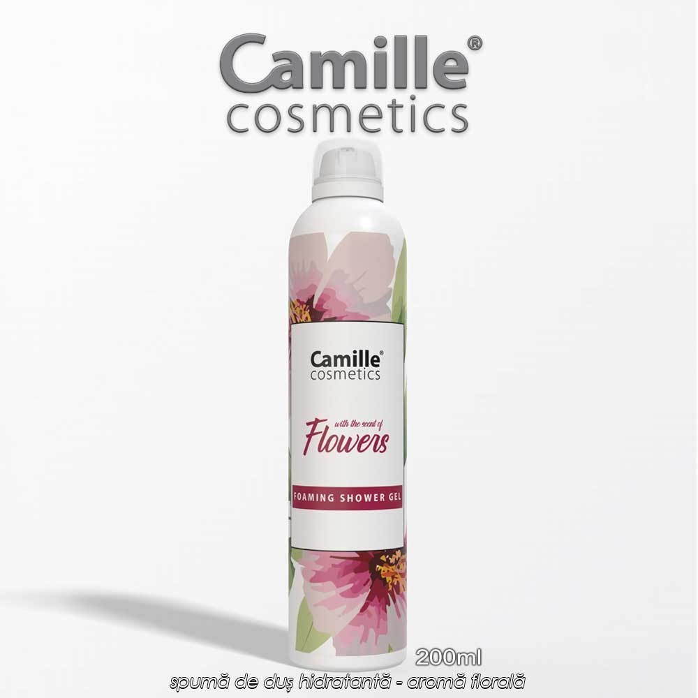 Camille Foaming Shower Gel - spumă de duș hidratantă,- aromă florală, 200ml