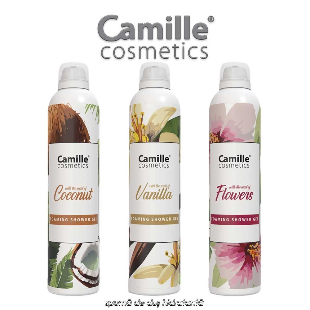Camille Foaming Shower Gel - spumă de duș hidratantă, diverse arome, 200ml