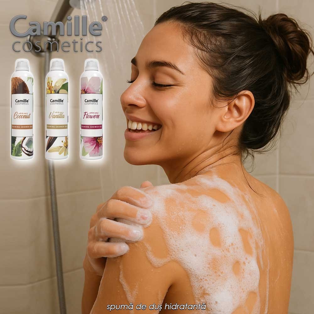 Camille Foaming Shower Gel - spumă de duș hidratantă, diverse arome, 200ml