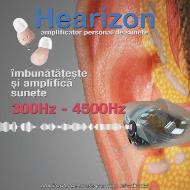 Hearizon - amplificator de sunete premium, reîncărcabil Hearizon - amplificator de sunete premium, reîncărcabil