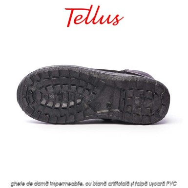 Tellus M3459G - ghete de damă impermeabile, cu blană artificială și talpă ușoară PVC, gri Tellus M3459G - ghete de damă impermeabile, cu blană artificială și talpă ușoară PVC, gri