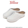 Tellus M2506W - saboți medicali de damă din piele naturală, alb