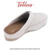 Tellus M2506W - saboți medicali de damă din piele naturală, alb