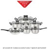 Mercury Haus MC1856 - set complet din 12 piese ce conține 5 oale și 1 tigaie din oțel inoxidabil