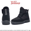 Tellus M2369N - ghete de bărbați impermeabile, cu blană artificială și talpă ușoară PVC, negru