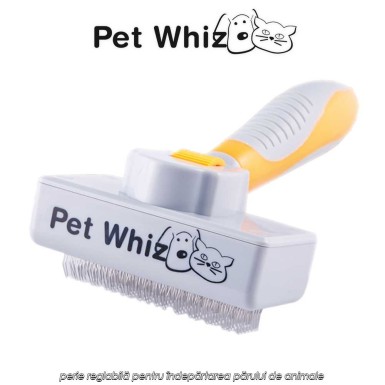 Pet Wiz - perie reglabilă pentru îndepărtarea părului de animale Pet Wiz - perie reglabilă pentru îndepărtarea părului de animale