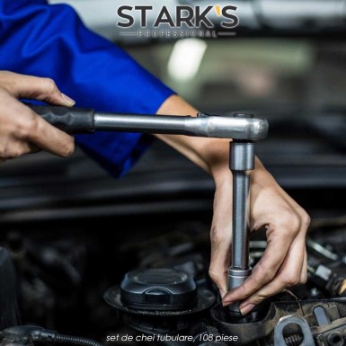 Stark's Professional ST108S - set de chei tubulare, 108 piese Stark's Professional ST108S - set de chei tubulare, 108 piese