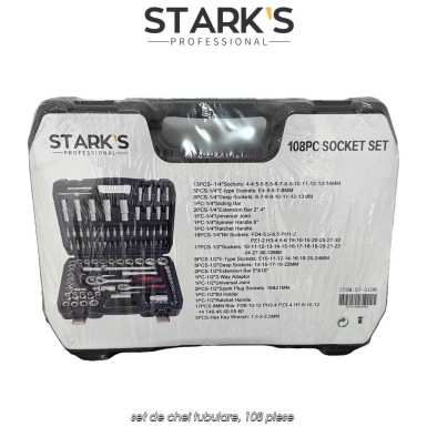Stark's Professional ST108S - set de chei tubulare, 108 piese Stark's Professional ST108S - set de chei tubulare, 108 piese