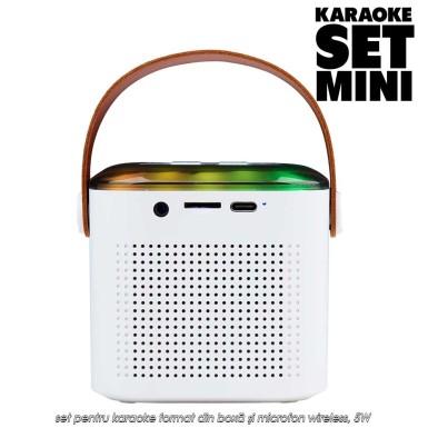 Mini Karaoke Set - set pentru karaoke format din boxă și microfon wireless, 5W