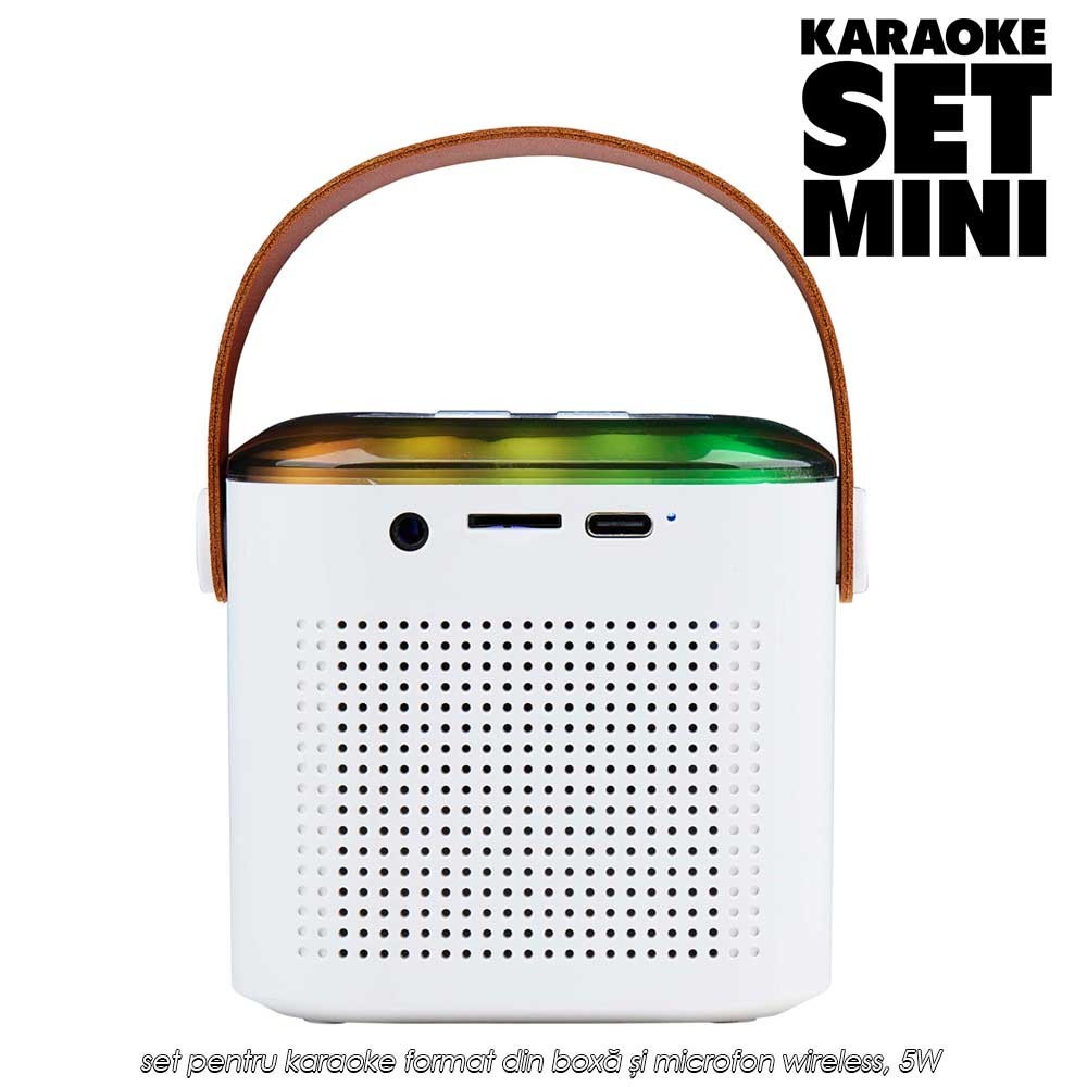 Mini Karaoke Set - set pentru karaoke format din boxă și microfon wireless, 5W