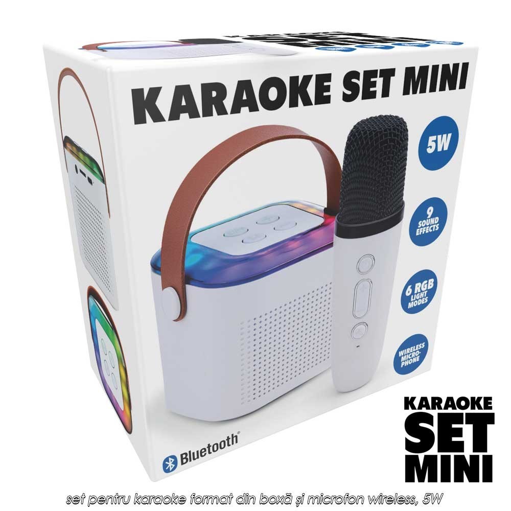 Mini Karaoke Set - set pentru karaoke format din boxă și microfon wireless, 5W