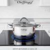 Cheffinger Home SS24 - oală din oțel inoxidabil, cu capac, 6,5L