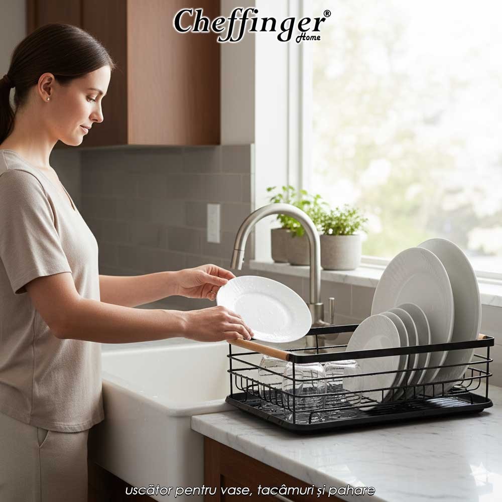 Cheffinger Home CF-DR04 - uscător pentru vase, tacâmuri și pahare