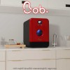 Bob Daan Tech - mini mașină de spălat vase ecologică, negru-roșu