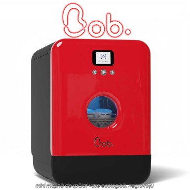 Bob Daan Tech - mini mașină de spălat vase ecologică, negru-roșu