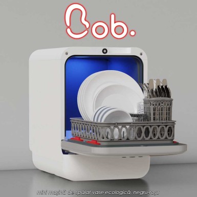 Bob Daan Tech - mini mașină de spălat vase ecologică, alb/alb