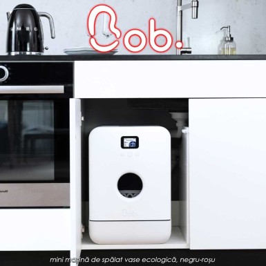 Bob Daan Tech - mini mașină de spălat vase ecologică, alb/alb