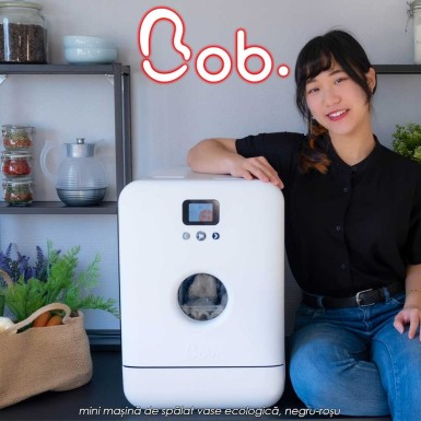 Bob Daan Tech - mini mașină de spălat vase ecologică, alb/alb