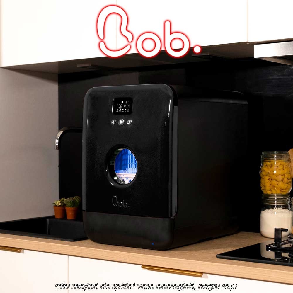 Bob Daan Tech - mini mașină de spălat vase ecologică, negru/negru