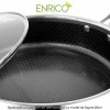 Enrico Gourmet Pan stainless steel - tigaie adâncă premium din oțel inoxidabil cu model de fagure 28cm