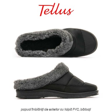 Tellus Pâslari M5685N - papuci îmblăniți de exterior cu talpă PVC, bărbați