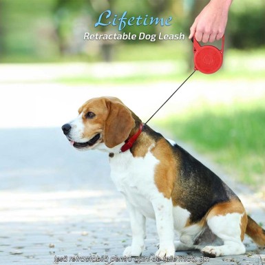 Lifetime Retractable Dog Leash - lesă retractabilă pentru câini de talie mică, 3m