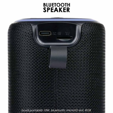 Bluetooth Speaker TWS, RGB - boxă portabilă 10W, bluetooth, microSD slot