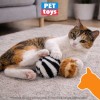 Pet Toys Cat Toy Ball Animal Print - jucărie din pluș animal print, în formă de minge, pentru pisici