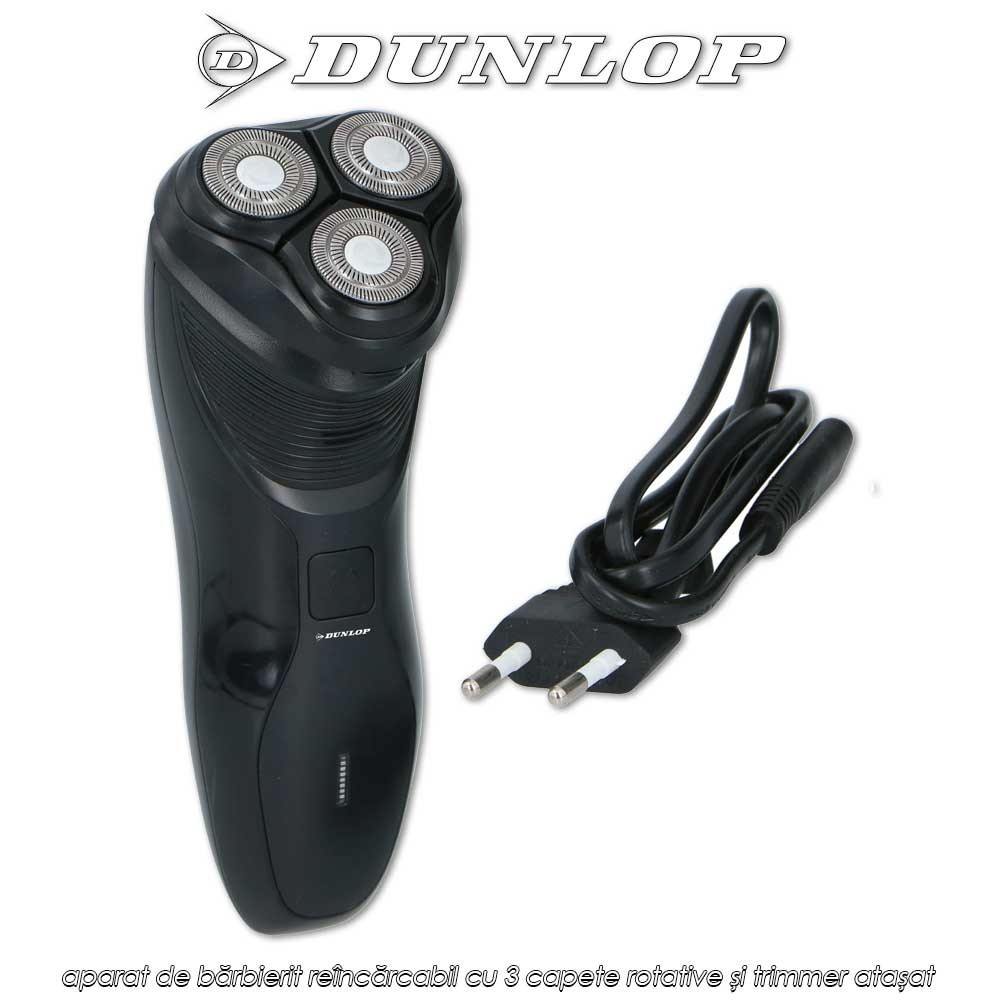 Dunlop Shaver CB3H - aparat de bărbierit reîncărcabil cu 3 capete rotative și trimmer atașat