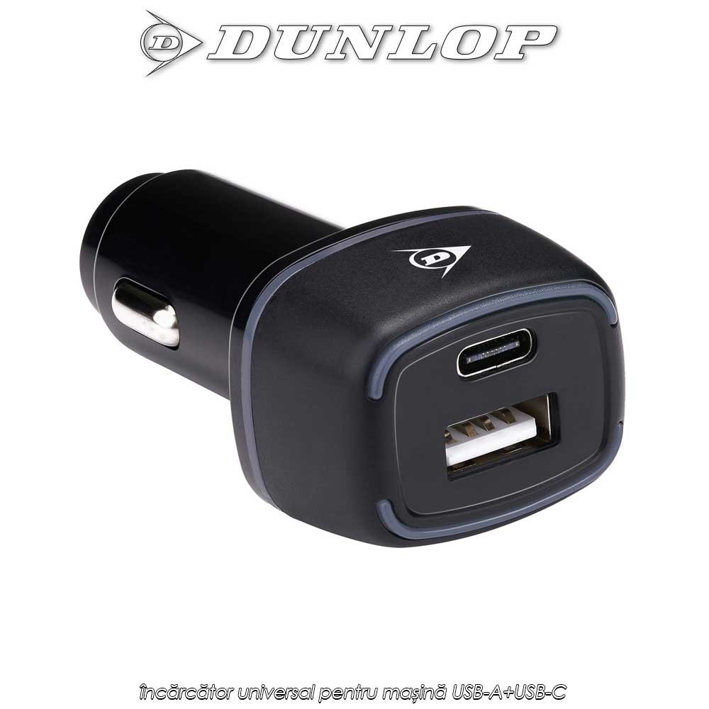 Dunlop Car Charger 5V - încărcător universal pentru mașină USB-A+USB-C